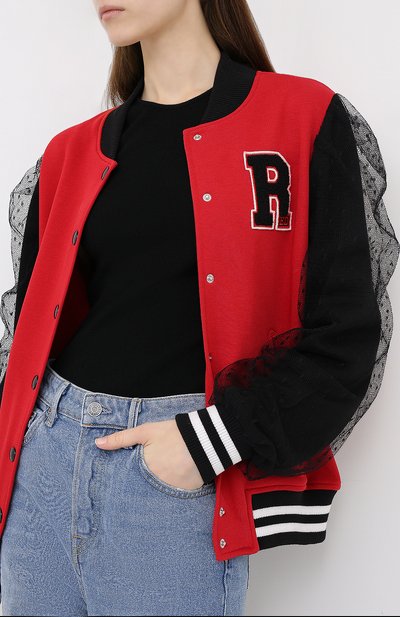 Хлопковый бомбер REDVALENTINO, арт. UR3MB00S/5AR, фото 3