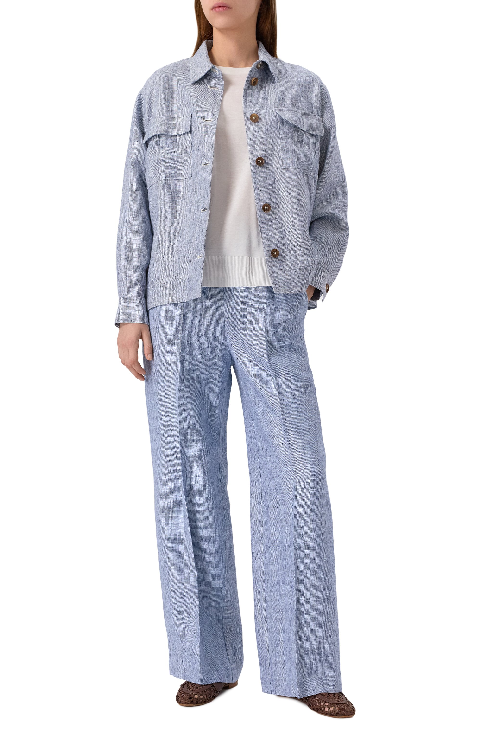 Рубашка изо льна и вискозы LORENA ANTONIAZZI, арт. P2542CP04A/4793, фото 2