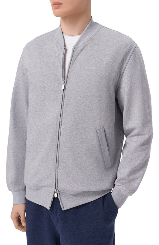 Хлопковая толстовка Brunello Cucinelli MW8639072G Серый  MW8639072G Фото 3