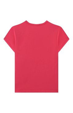 Детская хлопковая футболка DIESEL фуксия цвета, арт. J01830/0AFAA | Фото 2 (Рукава: Короткие; Материал сплава: Проставлено; Драгоценные камни: Проставлено; Девочки Кросс-КТ: футболка-одежда; Материал внешний: Хлопок; Ростовка одежда: 4 года | 104 см, 16 лет | 164 �см, 13 - 15 лет | 158 см, 6 лет | 116 см, 10 - 11 лет | 140 - 146см, 8 лет | 128 см)