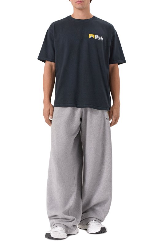 Хлопковые брюки Balenciaga 826185/TSVH3 Серый  826185/TSVH3 Фото 2