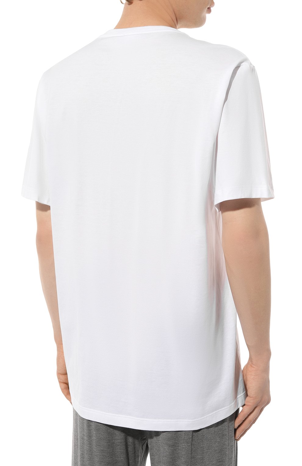 Хлопковая футболка HANRO белого цвета по цене 10530 руб., арт. 075430., фото 4 Хлопковая футболка HANRO, арт. 075430., фото 4