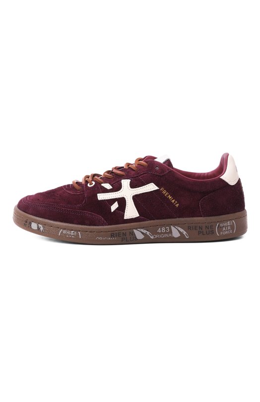 Замшевые кеды Bskt Clay-D Premiata BSKTCLAD/VAR 7688 Бордовый  BSKTCLAD/VAR 7688 Фото 4
