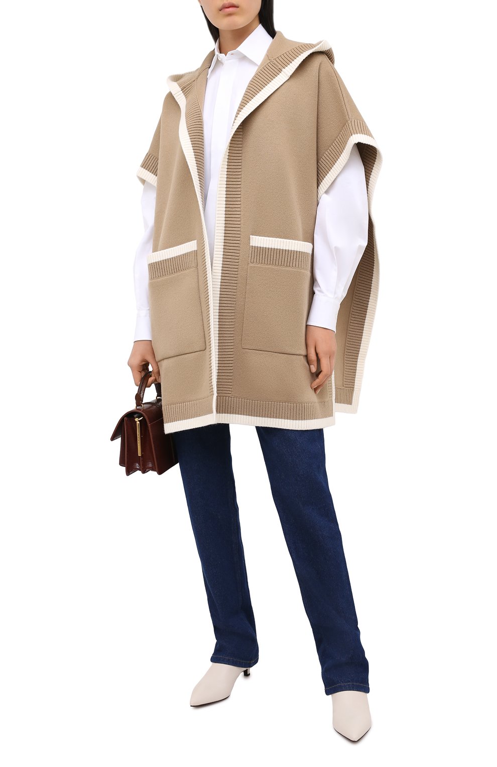 Накидка из шерсти и кашемира BURBERRY, арт. 8031582, фото 2
