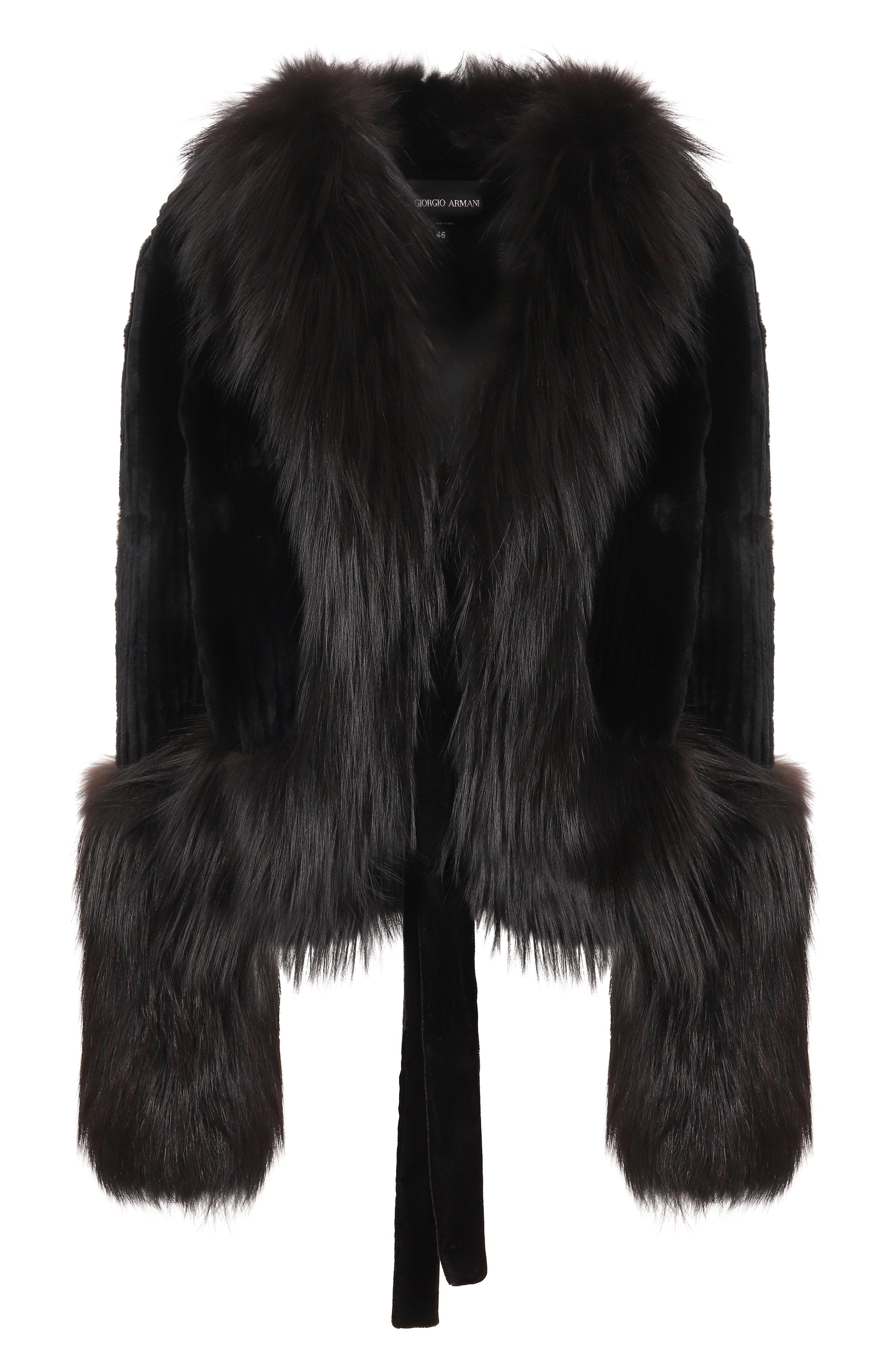 Шуба из кролика с отделкой из лисы GIORGIO ARMANI, арт. 02/101963/61271, фото 1