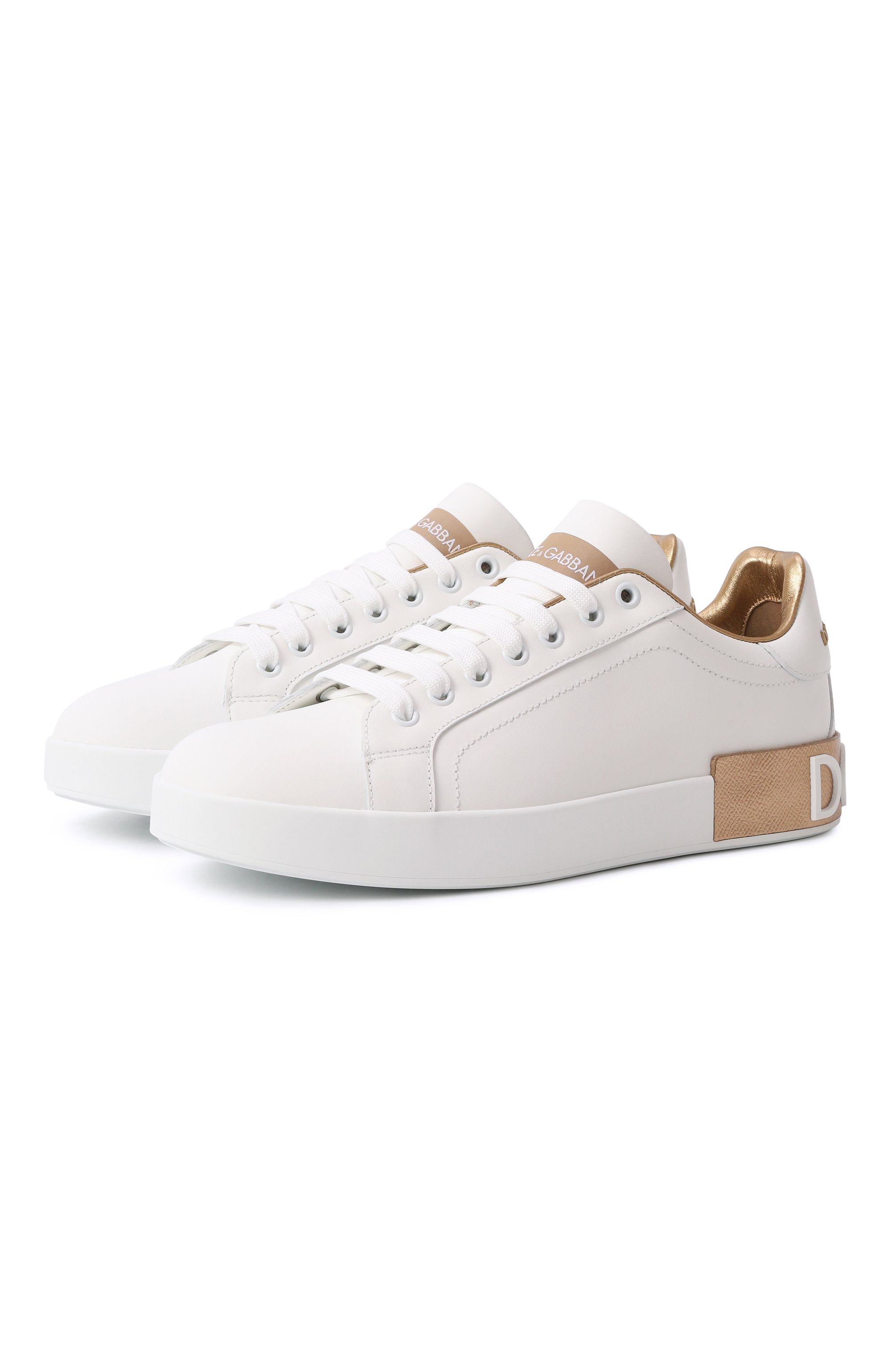 Кожаные кеды portofino DOLCE & GABBANA, арт. CK1544/AX615, фото 1