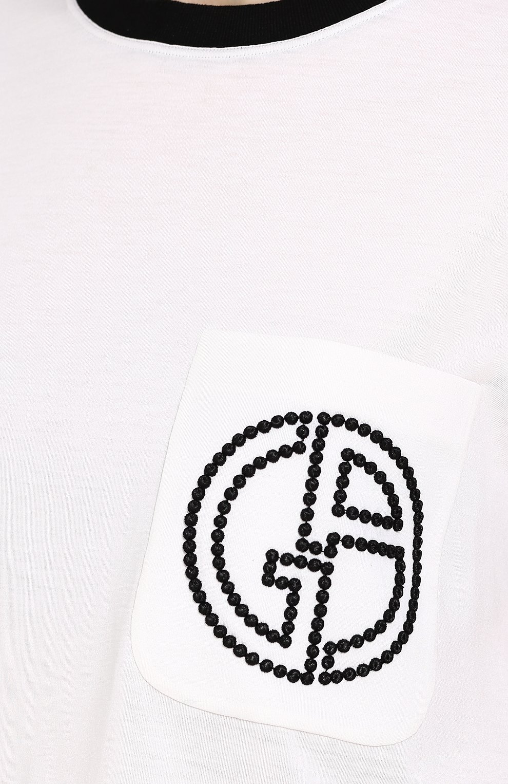 Футболка свободного кроя из смеси шелка и хлопка GIORGIO ARMANI, арт. 3ZAM55/AJNZZ, фото 5
