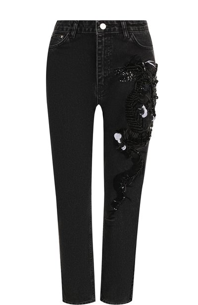 Женские джинсы прямого кроя с пайетками DALOOD, арт. BD0179D17/BLACK