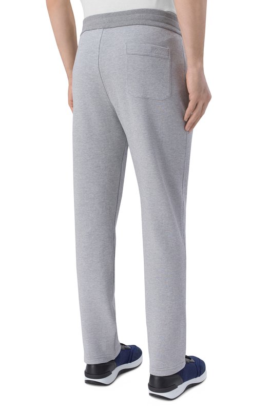 Хлопковые брюки Brioni UJNS0L/PA611 Серый  UJNS0L/PA611 Фото 4