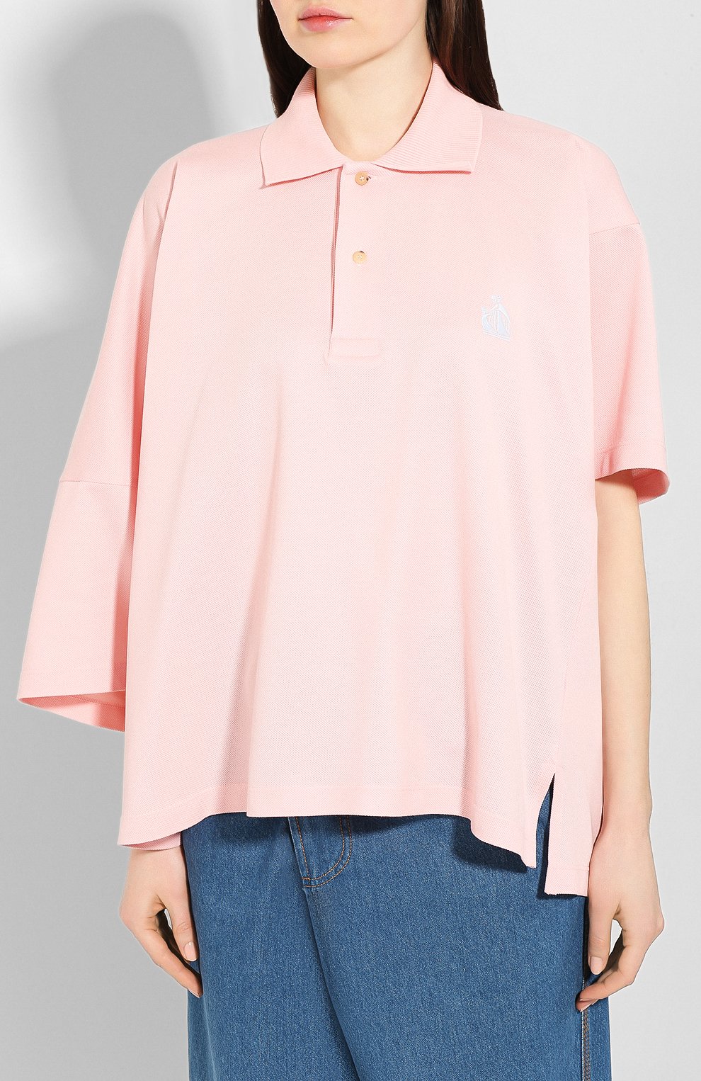 Хлопковое поло LANVIN, арт. RW-T0612J-JG01-E20, фото 3