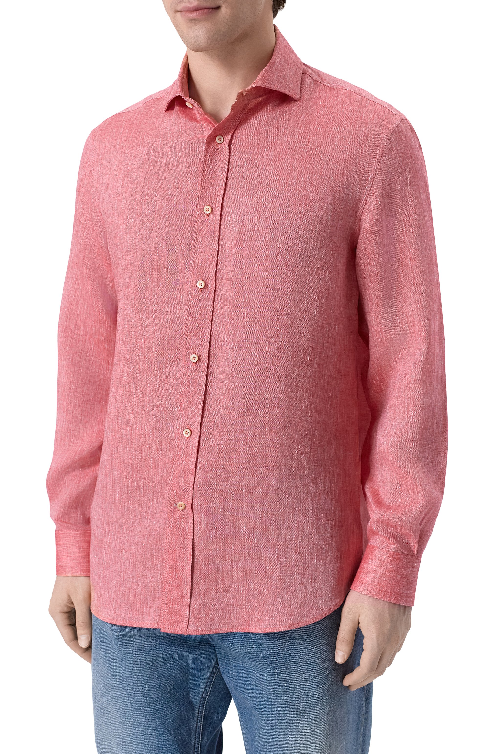 Льняная рубашка BRUNELLO CUCINELLI, арт. MM6840627, фото 3