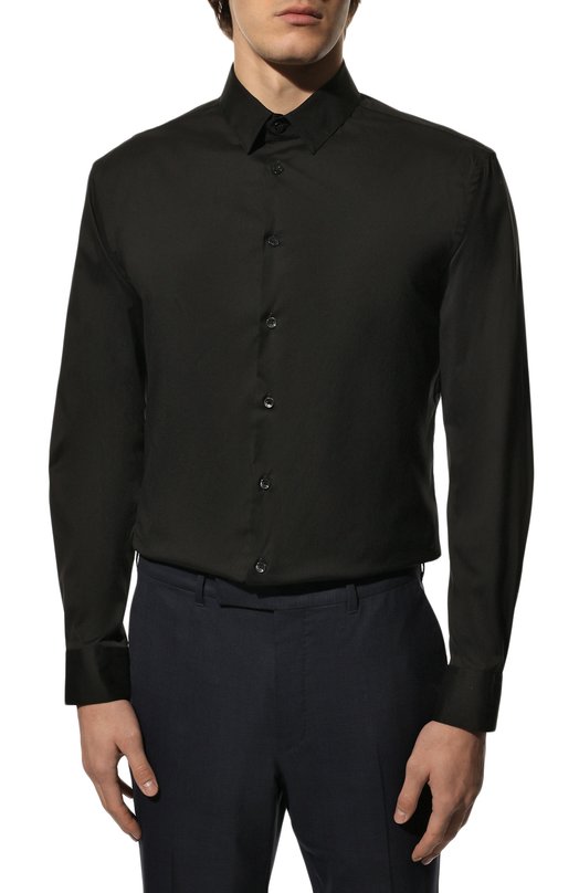 Хлопковая сорочка Giorgio Armani 8CGCCZ97/TZ517 Чёрный  8CGCCZ97/TZ517 Фото 4