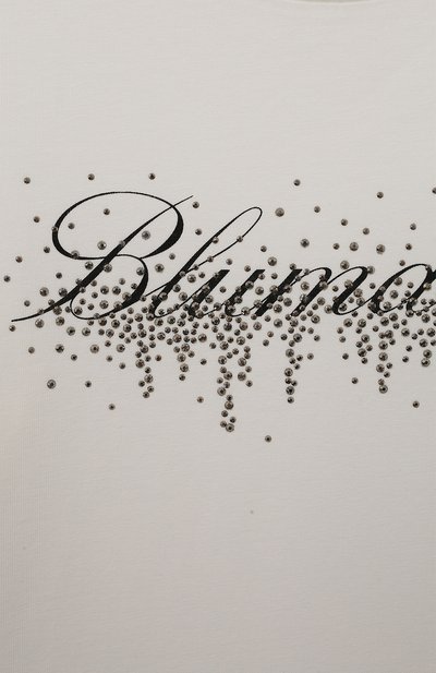 Хлопковый лонгслив BLUMARINE белого цвета по цене 9795 руб., арт. IF3191J5003, фото 3 Хлопковый лонгслив BLUMARINE, арт. IF3191J5003, фото 3