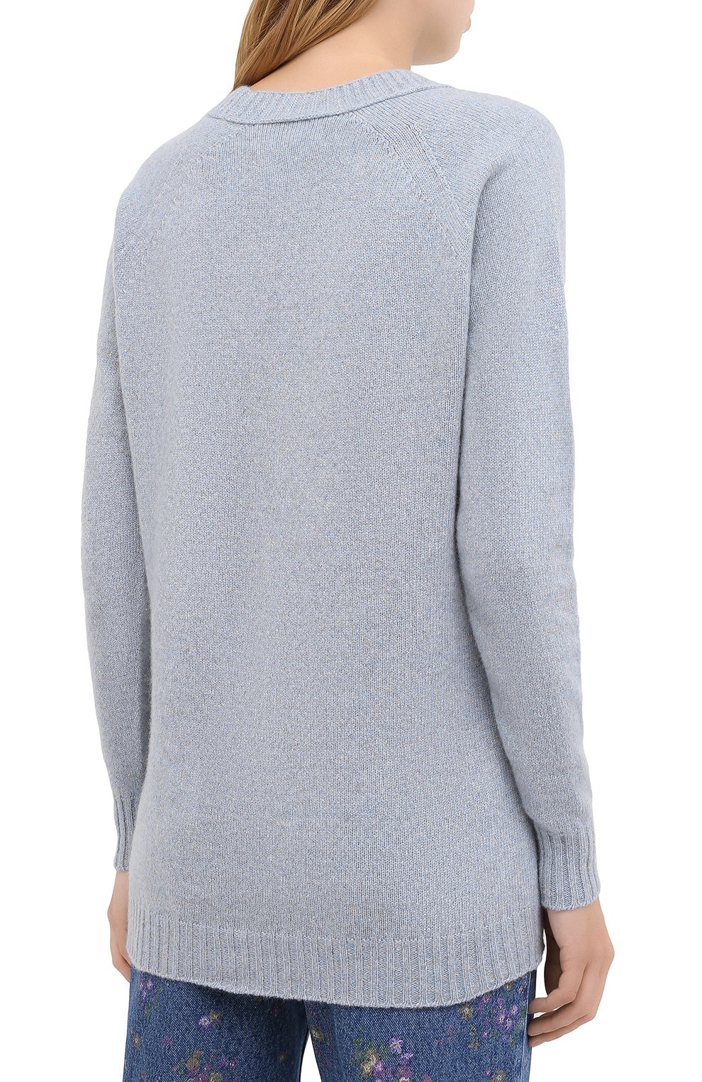 Пуловер из кашемира и шерсти PHILOSOPHY DI LORENZO SERAFINI голубого цвета по цене 45500 руб., арт. A0941/5703, фото 4 Пуловер из кашемира и шерсти PHILOSOPHY DI LORENZO SERAFINI, арт. A0941/5703, фото 4