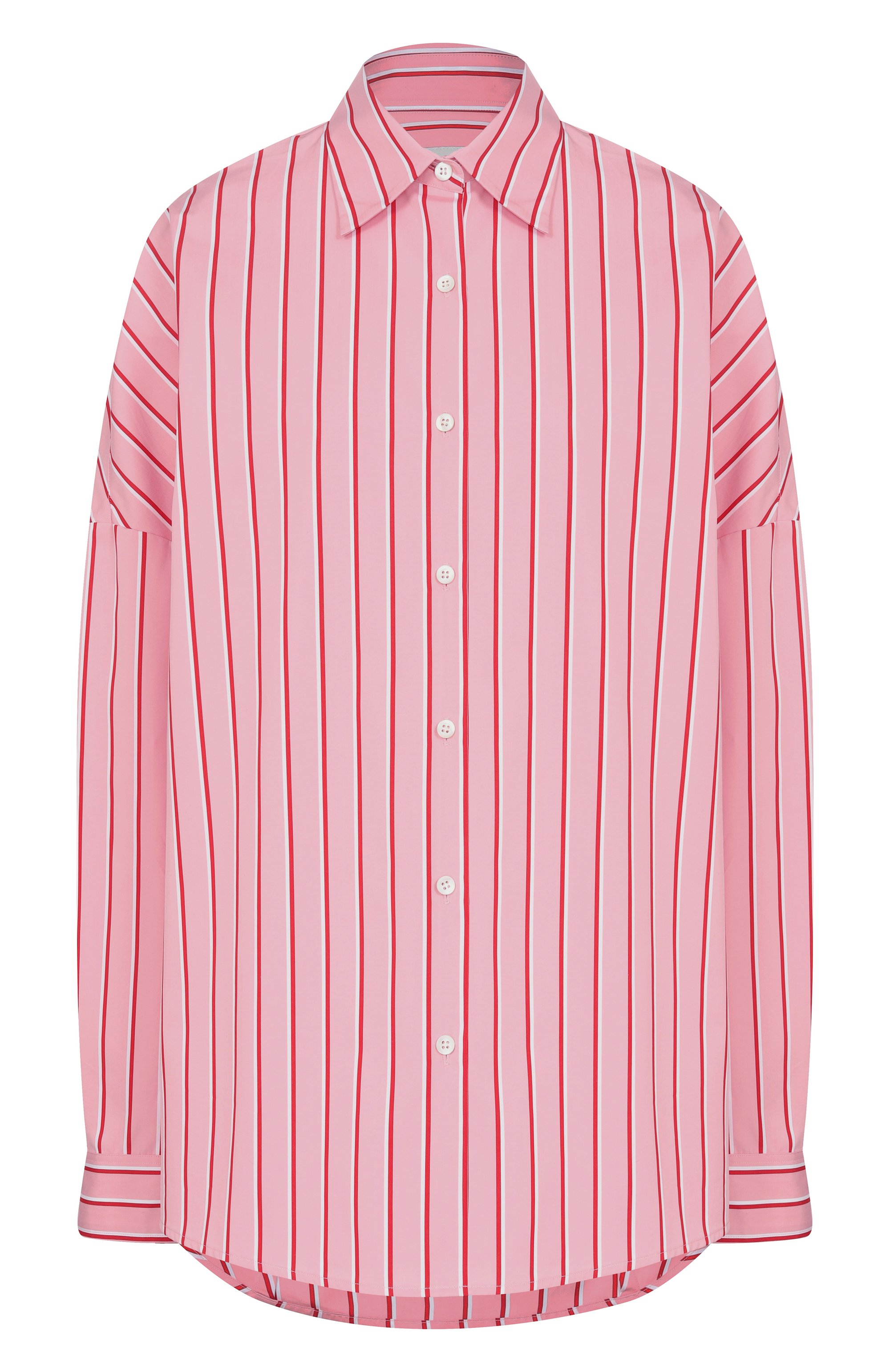 Хлопковая рубашка DRIES VAN NOTEN розового цвета по цене 86500 руб., арт. 010700/3064, фото 1 Хлопковая рубашка DRIES VAN NOTEN, арт. 010700/3064, фото 1