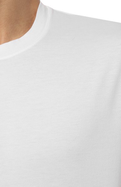 Хлопковая футболка FEDELI белого цвета по цене 27450 руб., арт. 7UEF0103, фото 5 Хлопковая футболка FEDELI, арт. 7UEF0103, фото 5