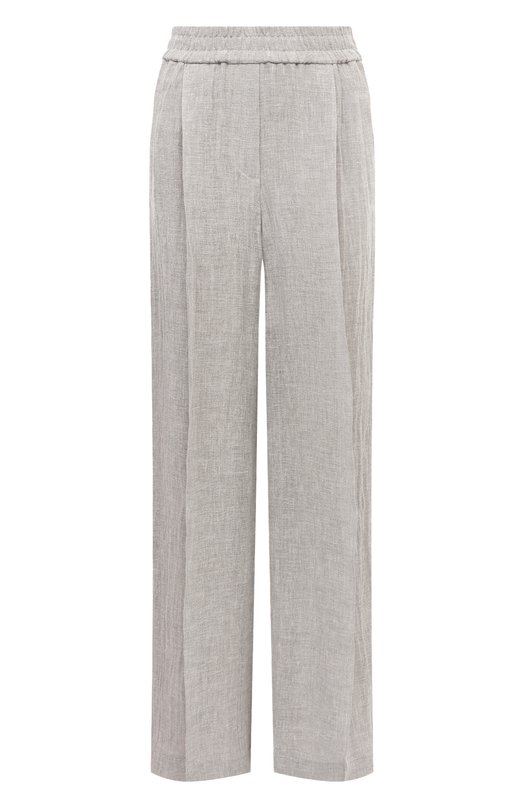 Льняные брюки Brunello Cucinelli MH570B1341 Серый MH570B1341