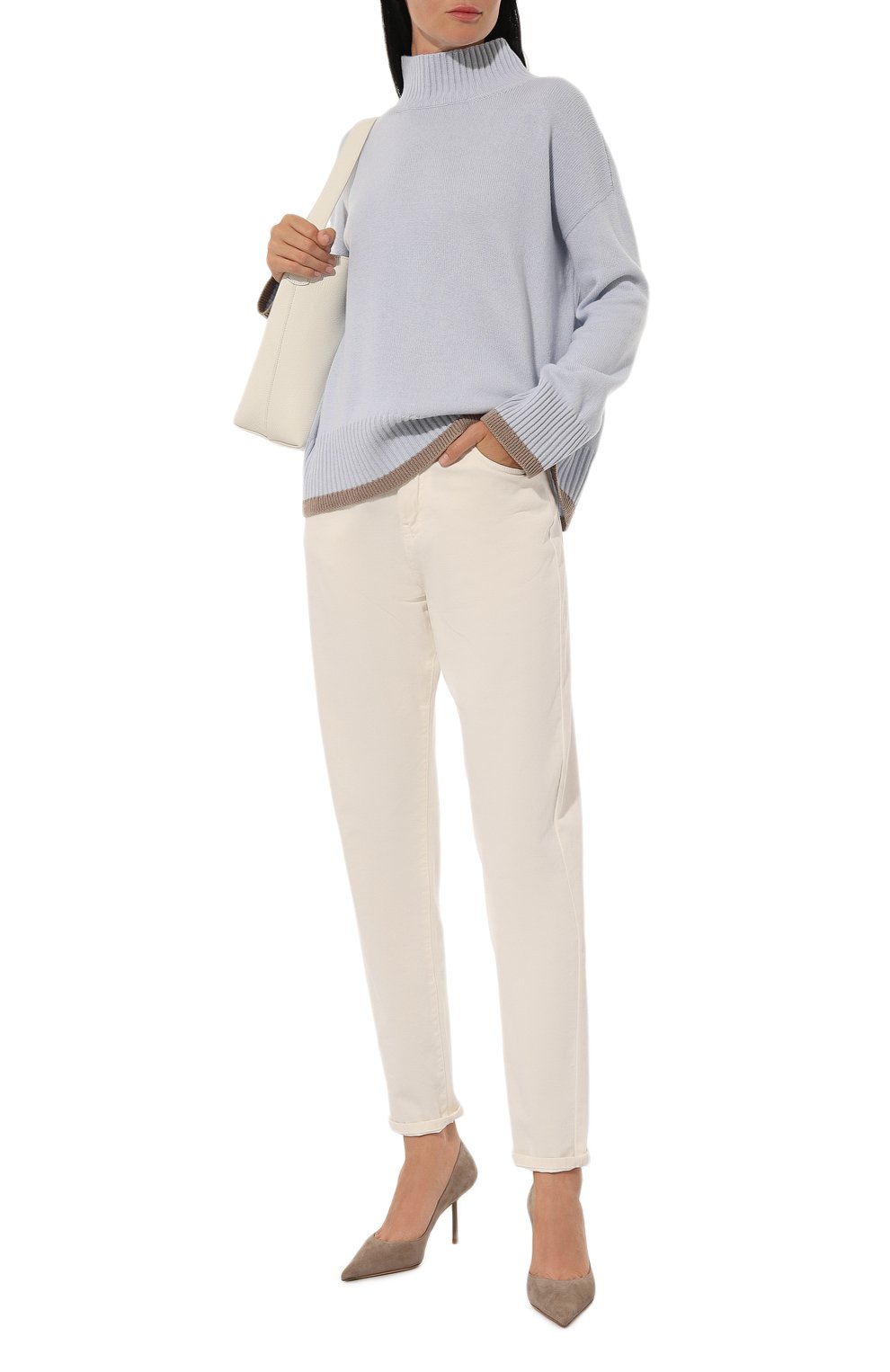 Свитер из шерсти и кашемира LORENA ANTONIAZZI голубого цвета по цене 59950 руб., арт. A24124DM03E/2472, фото 2 Свитер из шерсти и кашемира LORENA ANTONIAZZI, арт. A24124DM03E/2472, фото 2