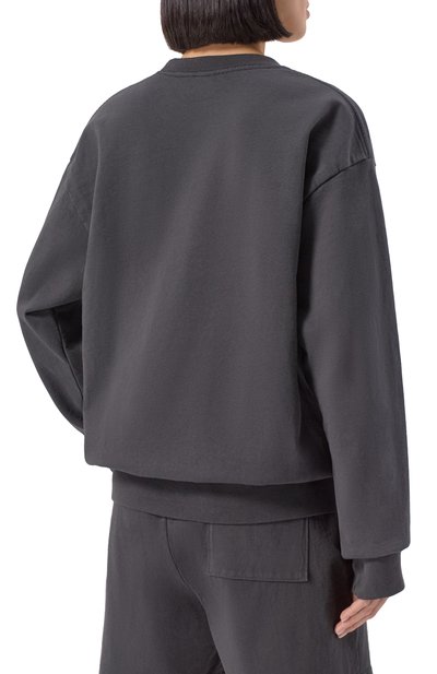 Хлопковый свитшот SPORTY AND RICH темно-серого цвета по цене 23300 руб., арт. ST071622508BA02, фото 4 Хлопковый свитшот SPORTY AND RICH, арт. ST071622508BA02, фото 4