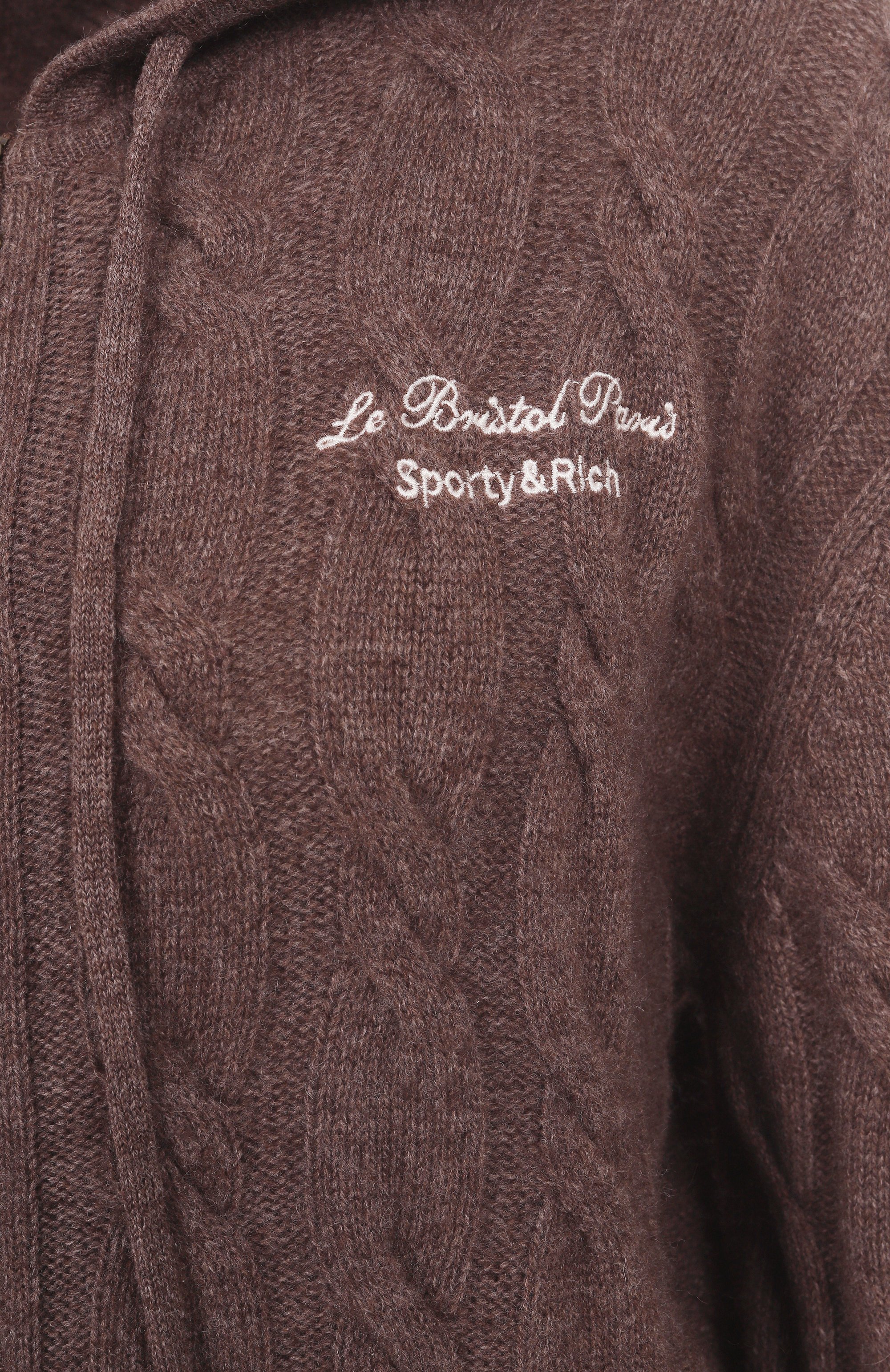 Кардиган из кашемира и шерсти sporty & rich x le bristol paris SPORTY AND RICH, арт. CA005517619BR03, фото 6