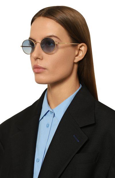 Солнцезащитные очки EIGENGRAU голубого цвета по цене 27600 руб., арт. 530HZ-EGD, фото 3 Солнцезащитные очки EIGENGRAU, арт. 530HZ-EGD, фото 3