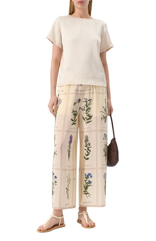 Атласный топ Weekend Max Mara AMBURG0 Кремовый  AMBURG0 Фото 2