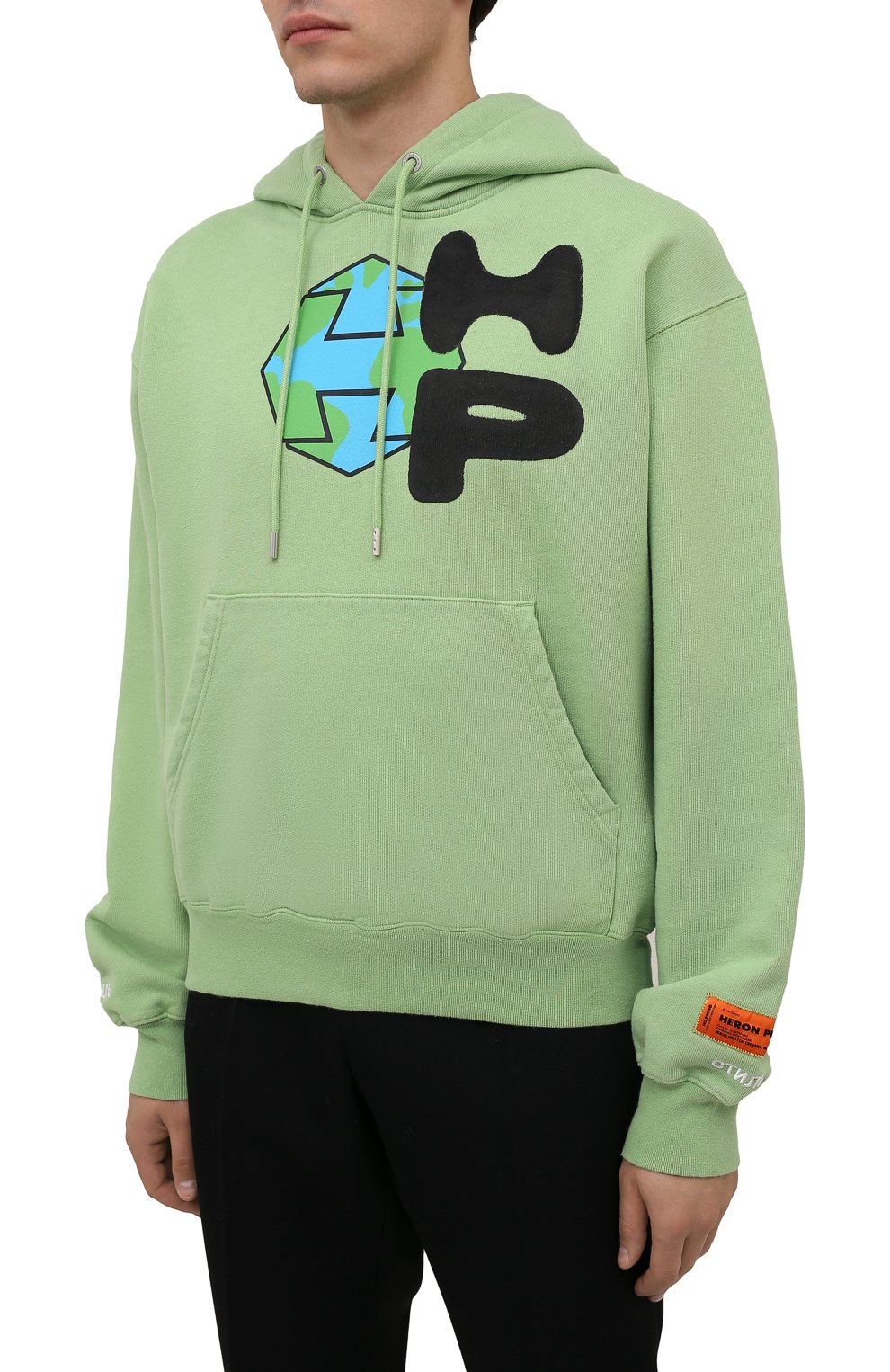 Хлопковое худи HERON PRESTON, арт. HMBB017F21JER0035510, фото 3