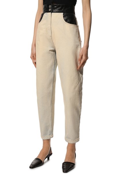 Джинсы ULYANA SERGEENKO кремового цвета по цене 120000 руб., арт. PNT005SS21Denim (0032дж), фото 3 Джинсы ULYANA SERGEENKO, арт. PNT005SS21Denim (0032дж), фото 3