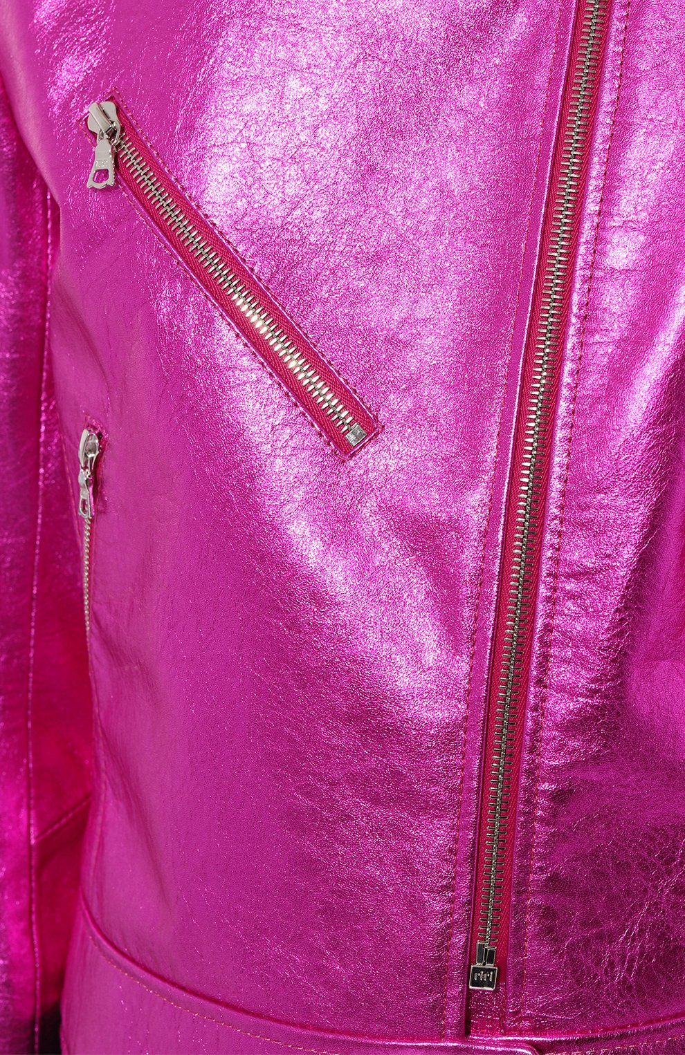Кожаная куртка MASLOV фуксия цвета по цене 116600 руб., арт. K05, фото 5 Кожаная куртка MASLOV, арт. K05, фото 5