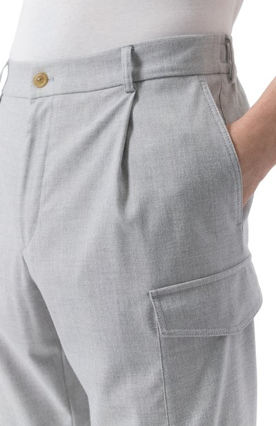 Брюки-карго из шерсти и вискозы WINDSOR серого цвета по цене 39800 руб., арт. FAT0/10015957, фото 5 Брюки-карго из шерсти и вискозы WINDSOR, арт. FAT0/10015957, фото 5