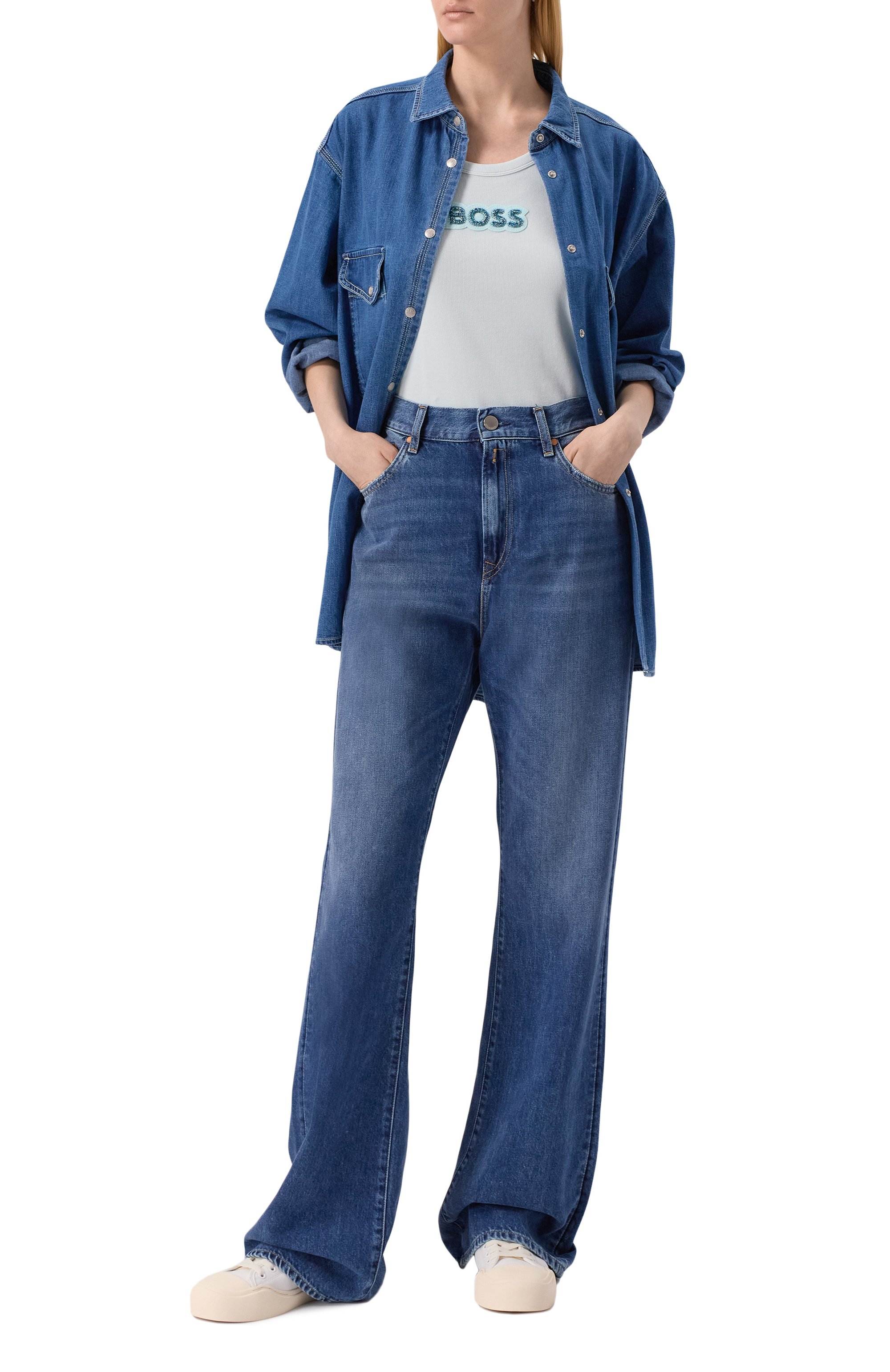 Хлопковая майка BOSS ORANGE, арт. 50536985, фото 2