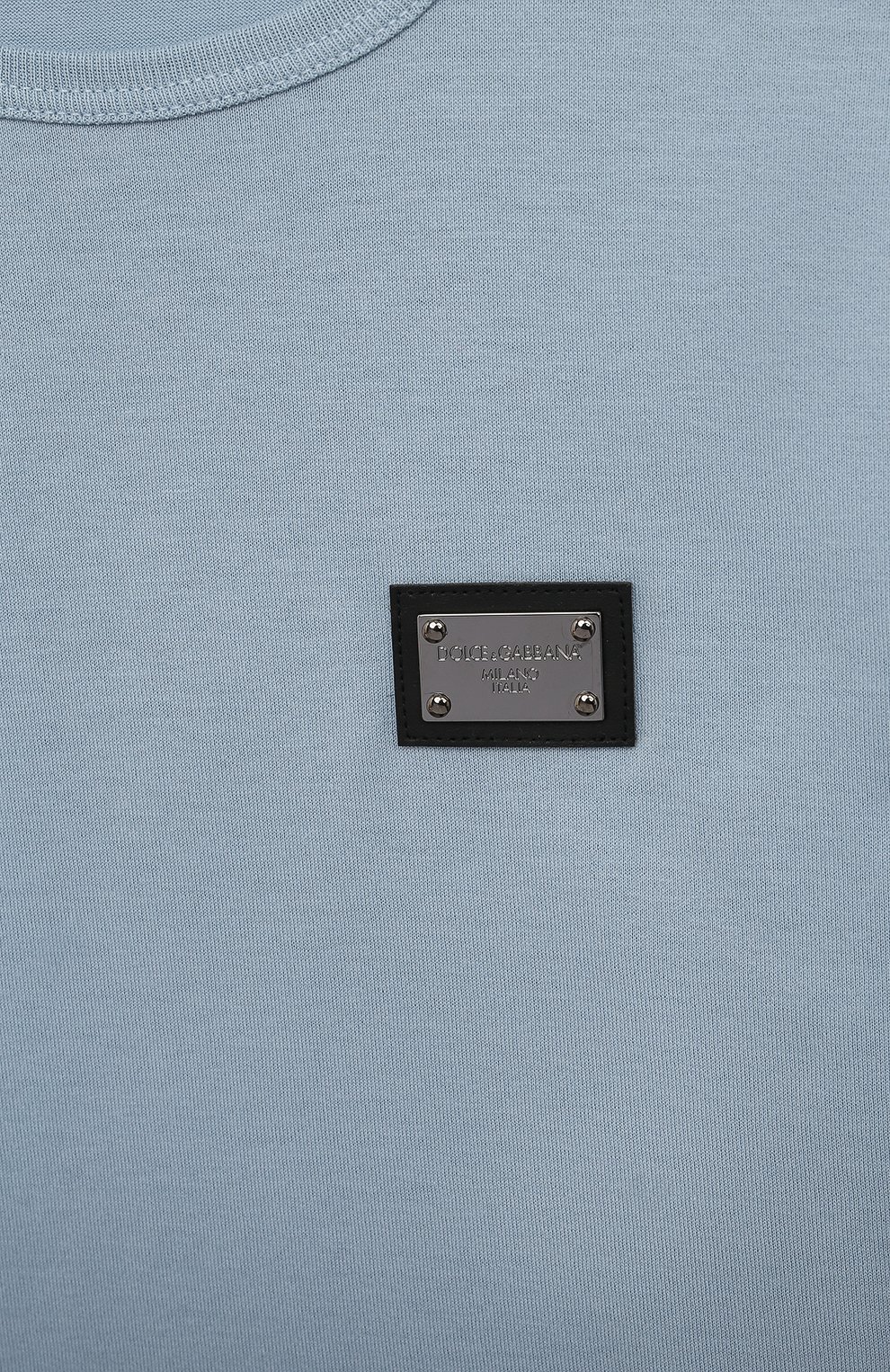 Хлопковая футболка DOLCE & GABBANA голубого цвета по цене 21200 руб., арт. L4JT7T/G7I20/8-14, фото 3 Хлопковая футболка DOLCE & GABBANA, арт. L4JT7T/G7I20/8-14, фото 3