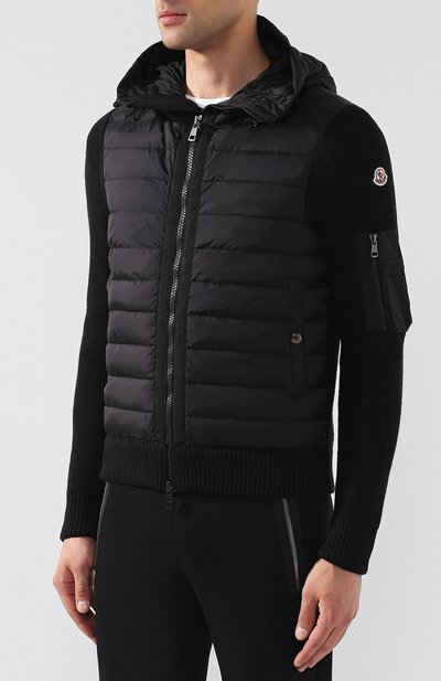 Кардиган на молнии с утепленной вставкой и капюшоном MONCLER, арт. D2-091-94028-00-94789, фото 3