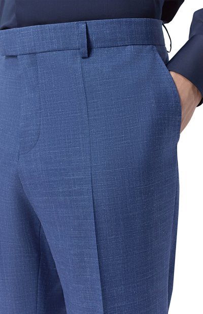 Брюки из шерсти и шелка BOSS синего цвета по цене 34950 руб., арт. 50562605, фото 5 Брюки из шерсти и шелка BOSS, арт. 50562605, фото 5