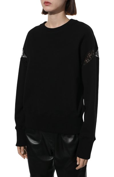 Хлопковый свитшот GIVENCHY черного цвета по цене 71750 руб., арт. BWJ02Q3Z7Z, фото 3 Хлопковый свитшот GIVENCHY, арт. BWJ02Q3Z7Z, фото 3