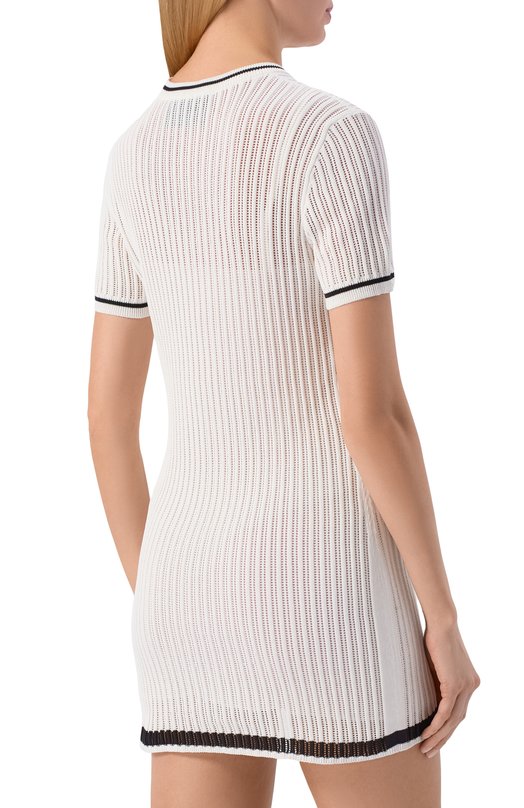 Хлопковое платье Philipp Plein SAFC WKG0441 PKN002N Белый  SAFC WKG0441 PKN002N Фото 3