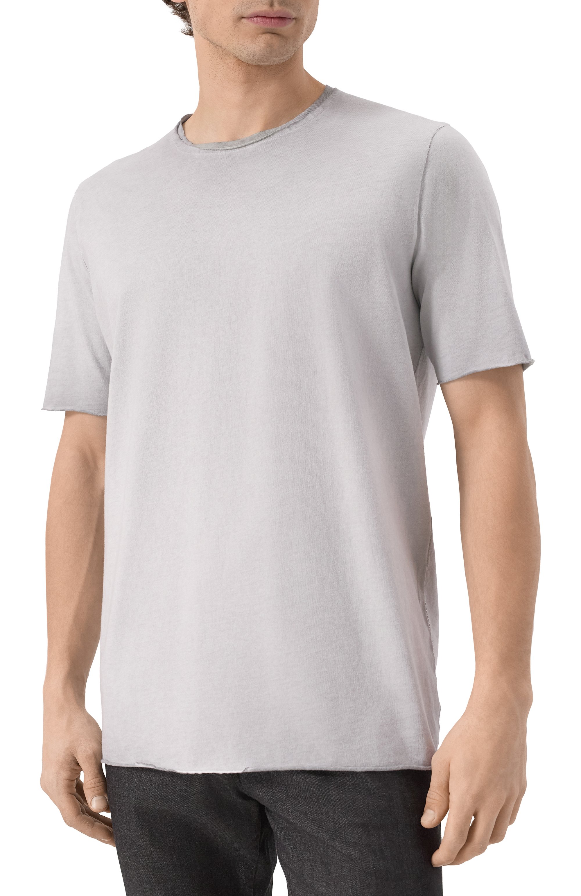 Хлопковая футболка HANNES ROETHER светло-серого цвета по цене 15000 руб., арт. D35DAY.242.213, фото 3 Хлопковая футболка HANNES ROETHER, арт. D35DAY.242.213, фото 3