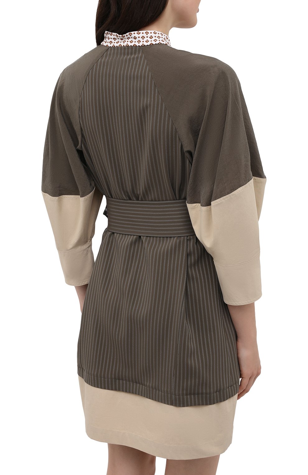 Платье CHLOÉ хаки цвета по цене 270500 руб., арт. CHC21UR010009, фото 4 Платье CHLOÉ, арт. CHC21UR010009, фото 4