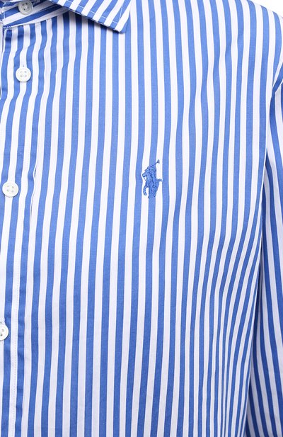 Хлопковая рубашка POLO RALPH LAUREN синего цвета по цене 13950 руб., арт. 211784161, фото 5 Хлопковая рубашка POLO RALPH LAUREN, арт. 211784161, фото 5