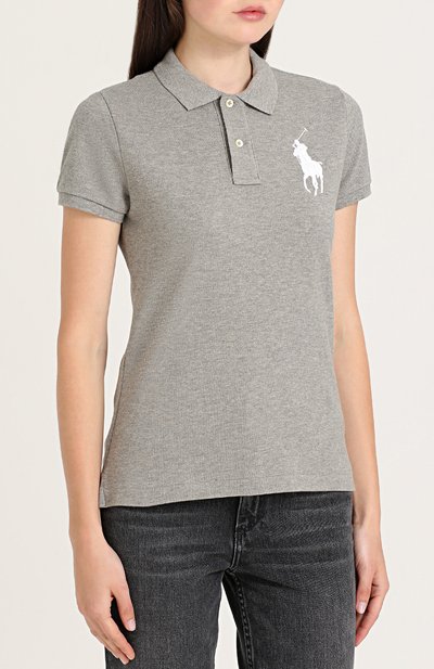 Хлопковое поло с вышитым логотипом бренда POLO RALPH LAUREN, арт. 211505656, фото 3