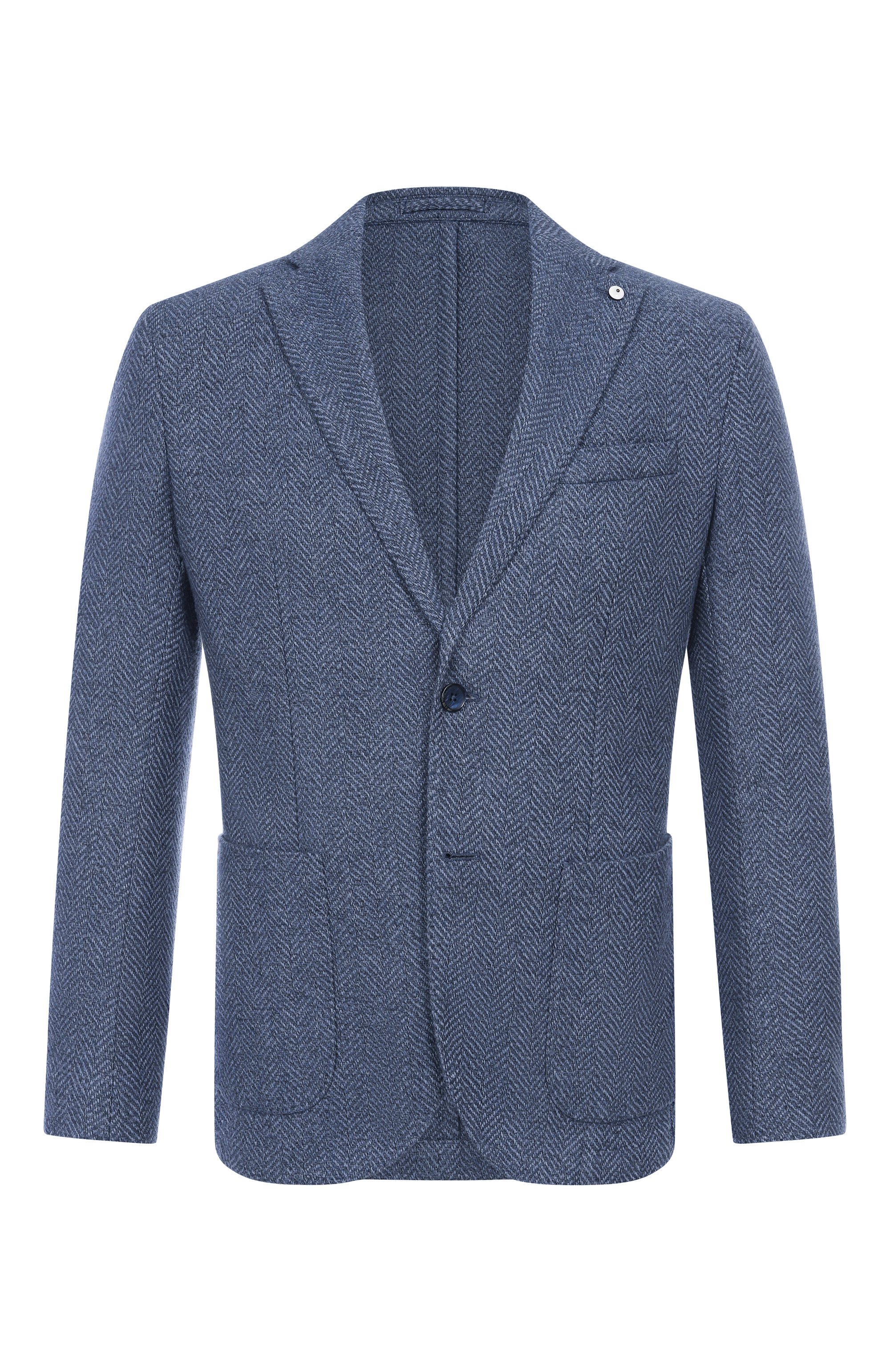 Пиджак из шерсти и хлопка L.B.M. 1911 синего цвета по цене 98550 руб., арт. 2887/55515, фото 1 Пиджак из шерсти и хлопка L.B.M. 1911, арт. 2887/55515, фото 1