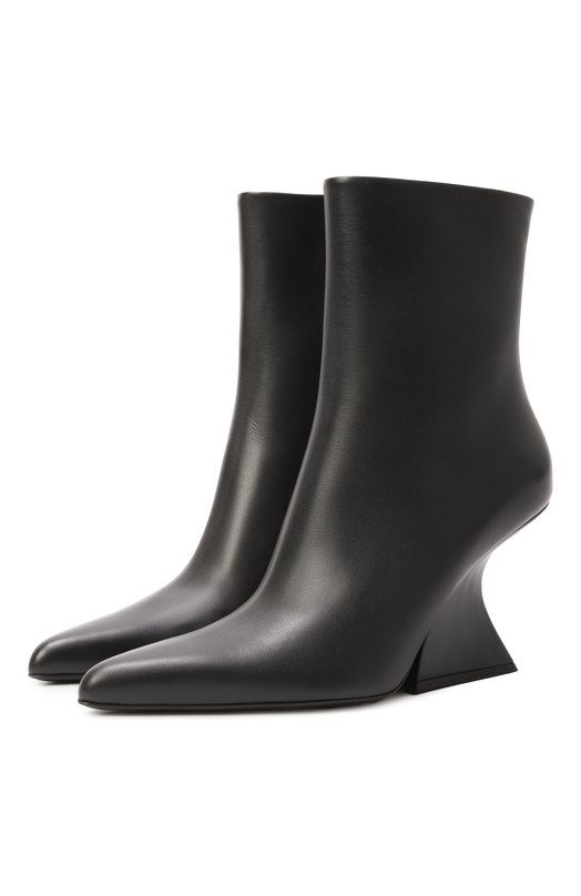 Кожаные ботильоны Mugler MUWFW26FS208_TL001 Чёрный MUWFW26FS208_TL001