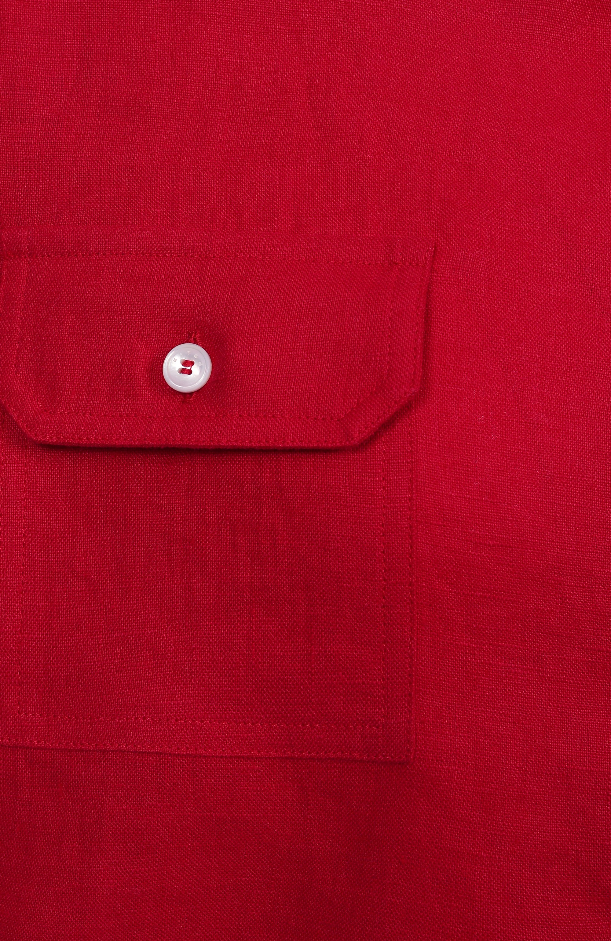 Льняная блузка KITON красного цвета по цене 113000 руб., арт. D55448H0883810, фото 6 Льняная блузка KITON, арт. D55448H0883810, фото 6