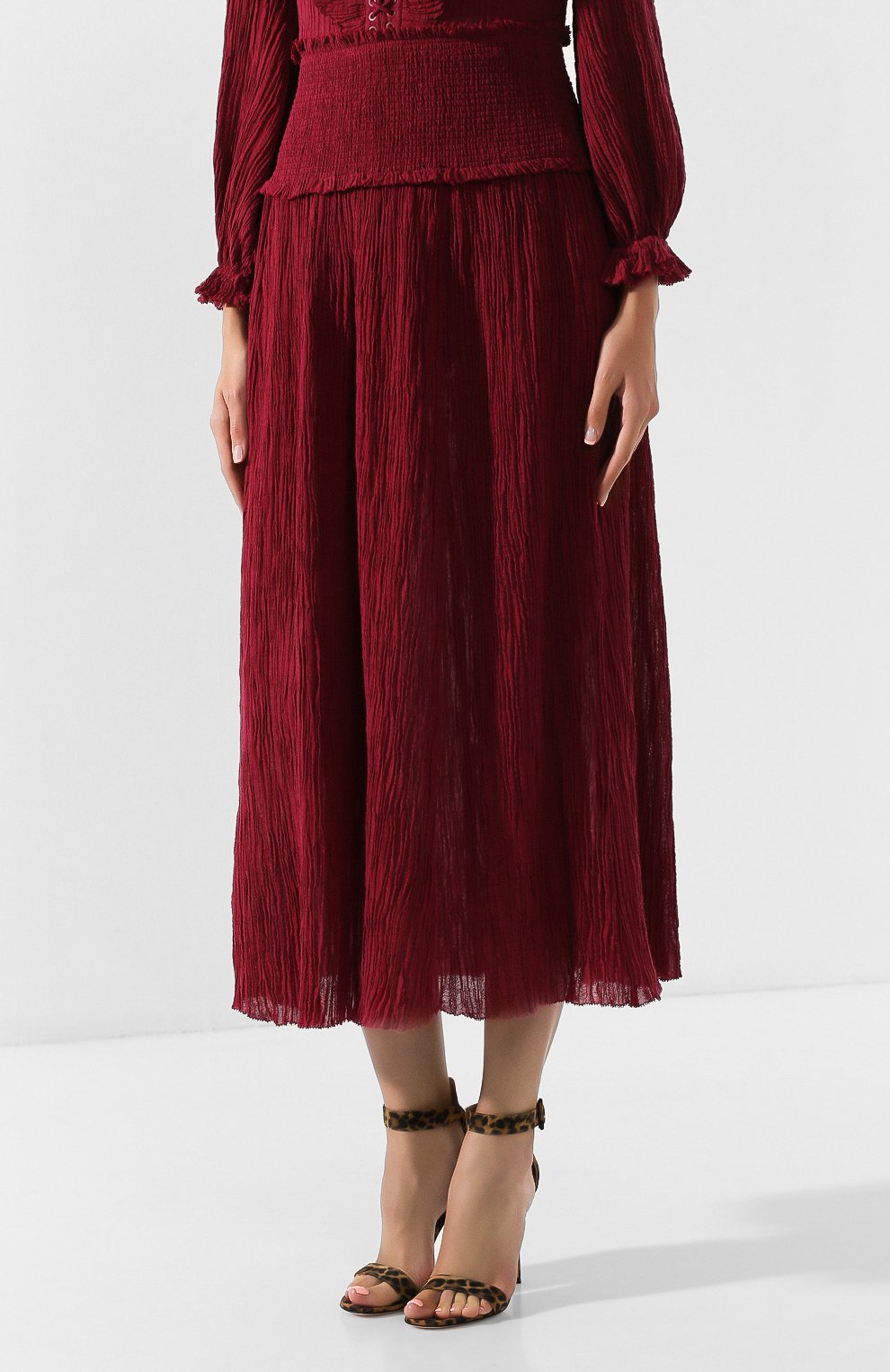 Юбка ZIMMERMANN бордового цвета по цене 45050 руб., арт. 6339SSUR, фото 3 Юбка ZIMMERMANN, арт. 6339SSUR, фото 3