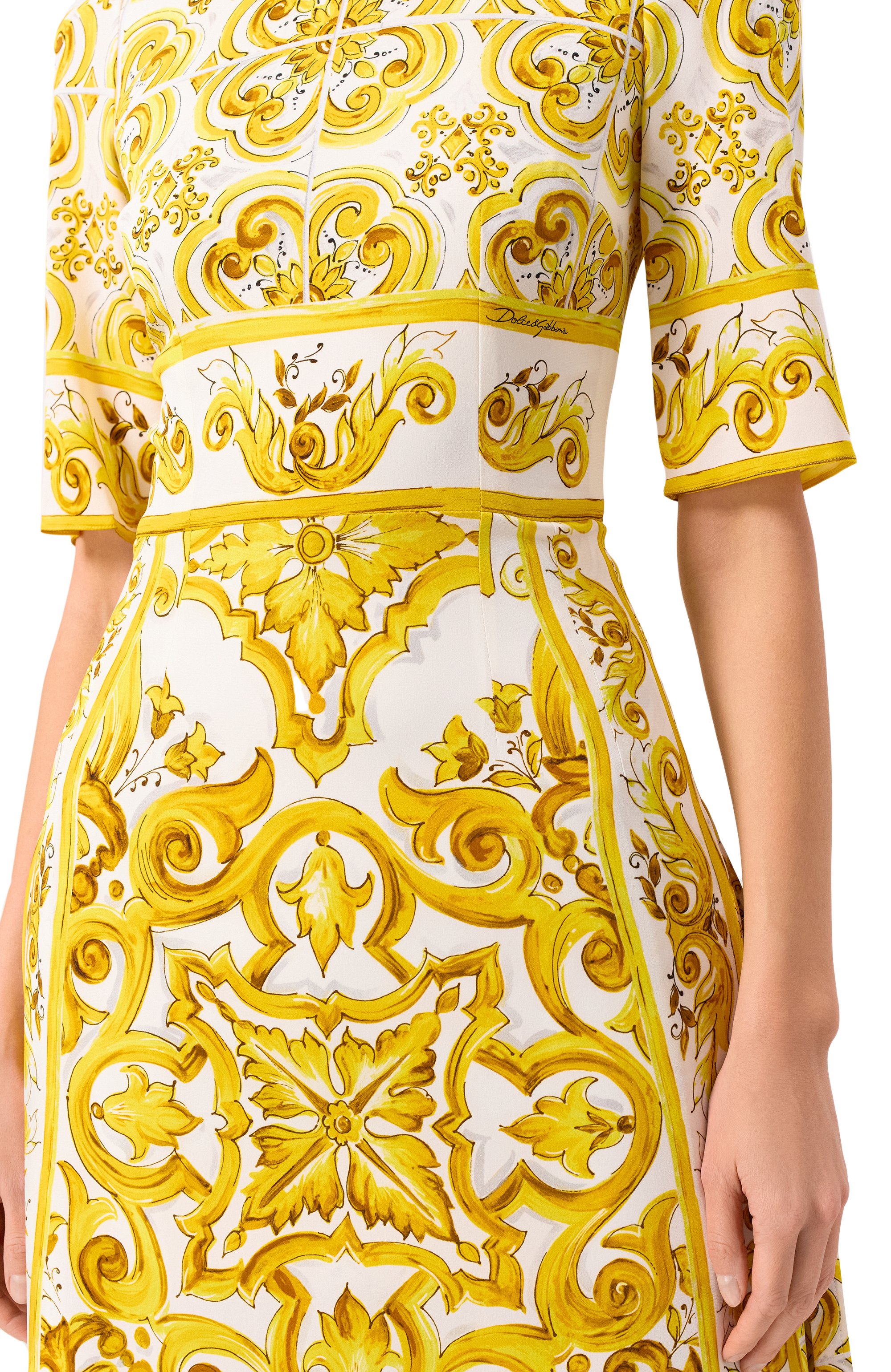 Шелковое платье DOLCE & GABBANA, арт. F6ADST/HPABL, фото 5