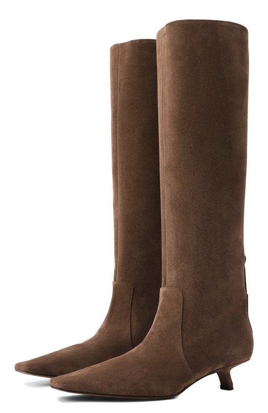 Замшевые сапоги Brunello Cucinelli MZSFC3057P Коричневый MZSFC3057P
