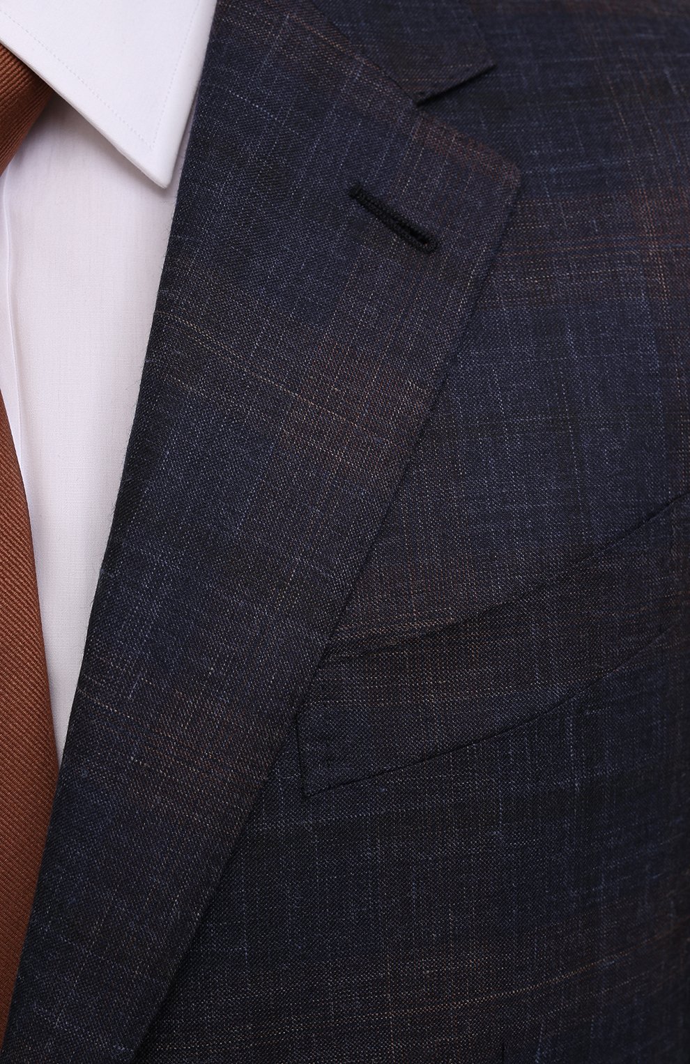 Пиджак из шерсти и шелка ZEGNA темно-синего цвета по цене 290500 руб., арт. 359015/15M220, фото 5 Пиджак из шерсти и шелка ZEGNA, арт. 359015/15M220, фото 5