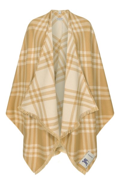 Женская пончо из шерсти и шелка BURBERRY, арт. 8129971