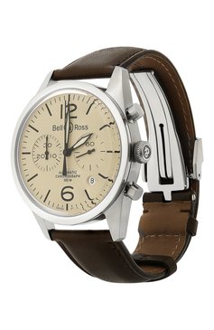 Мужские часы original beige BELL & ROSS бесцветного цвета, арт. BRV126-BEI-ST/SCA | Фото 2 (Механизм: Автомат; Материал корпуса: Сталь; Цвет циферблата: Бежевый; Региональные ограничения белый список (Axapta Mercury): Не проставлено; Нос: Не проставлено; Ограничения доставки: m-style)