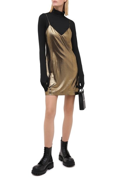 Платье VETEMENTS золотого цвета по цене 154000 руб., арт. WAH21DR096 1331/G0LD, фото 2 Платье VETEMENTS, арт. WAH21DR096 1331/G0LD, фото 2